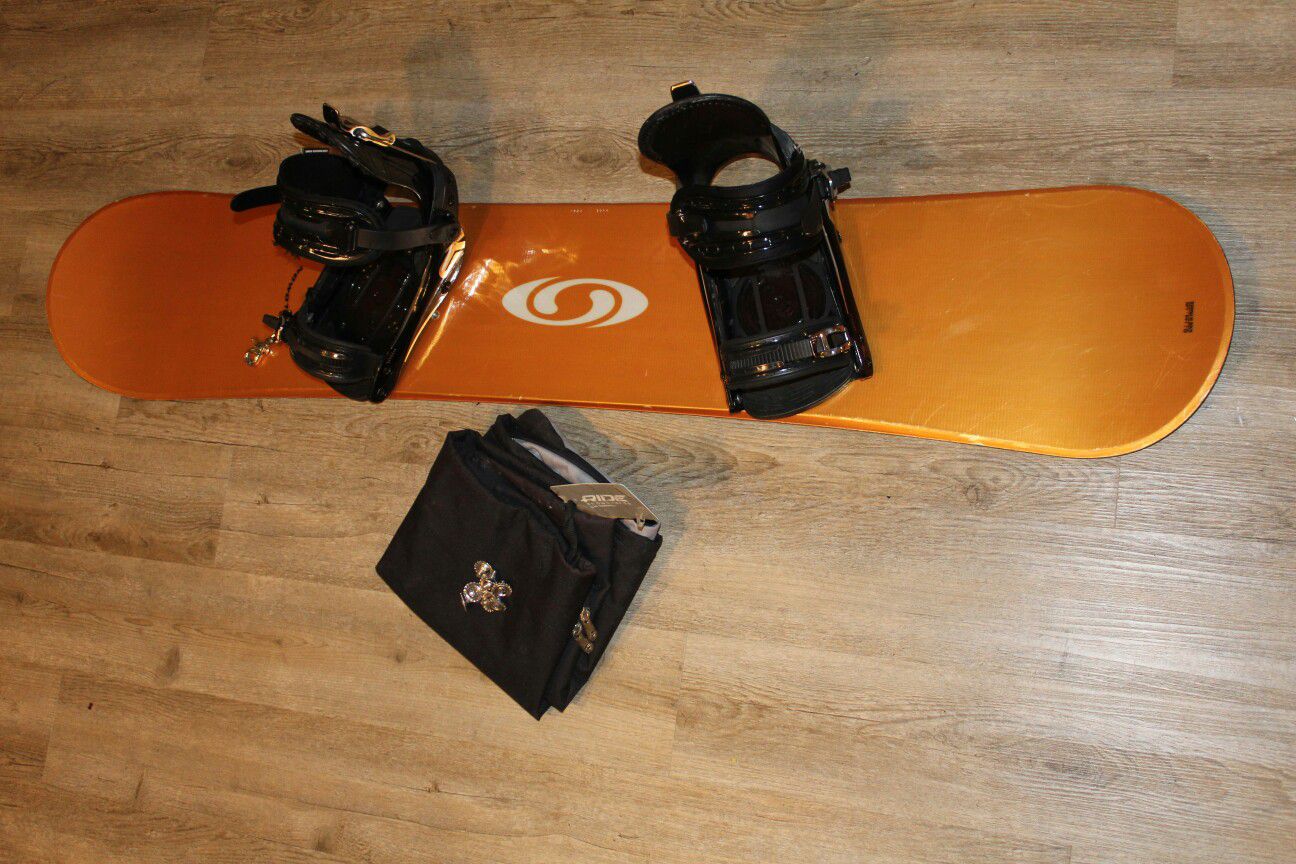 Salomon Snowboard / K2 Cinch Bindings / Ride Snowboard Bag