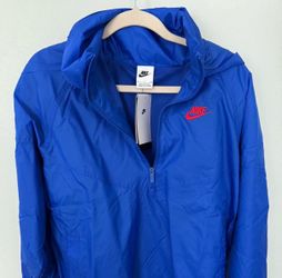 Nike Windbreaker Jacket Blue with Red Logo