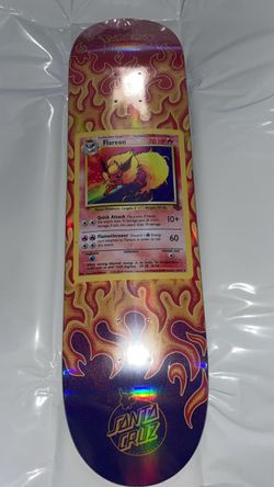 Santa Cruz x Pokémon Flareon Skateboard Deck