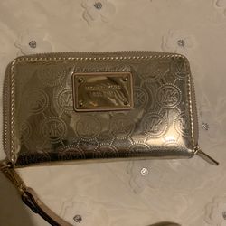 Gold Michael Kors Wristlet 