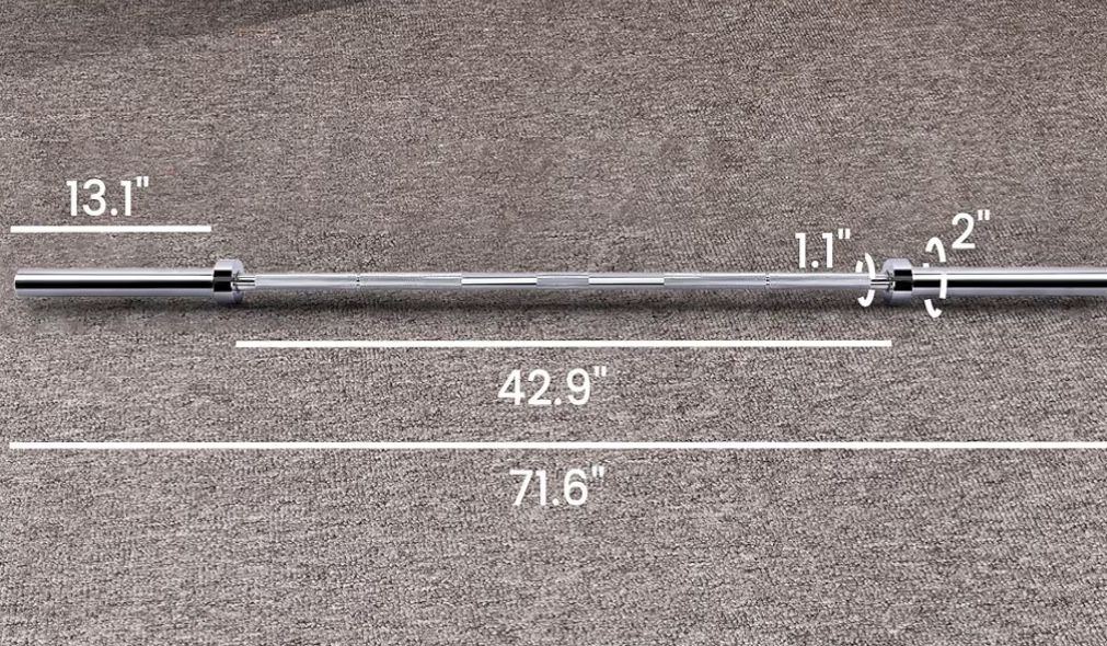 Olympic Barbell Bar for Weightlifting, 700 Pound Capacity, 2 Inch Diameter