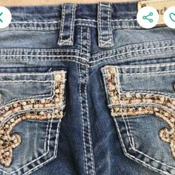 Womens Rock Revival Skinny Bling Jeans Size 31