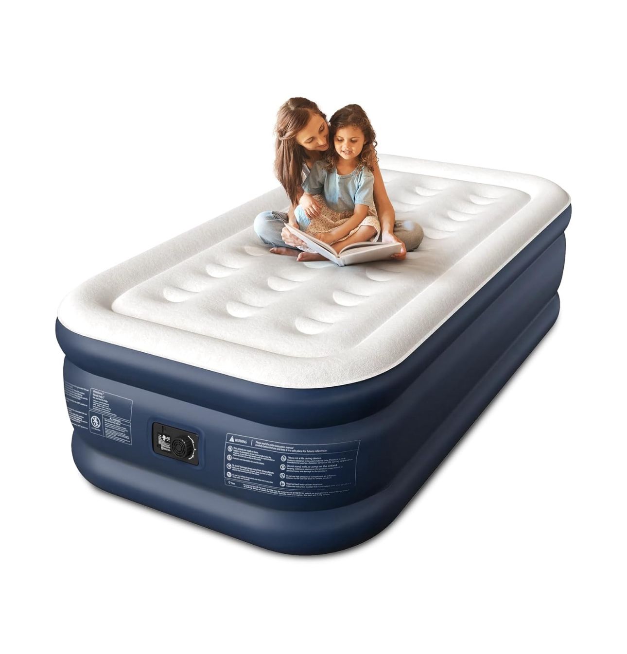 Twin XL Air Mattress with Built-in Pump, 18"