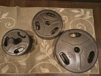 Olympic Weight Plates Set 10 25 45 lb