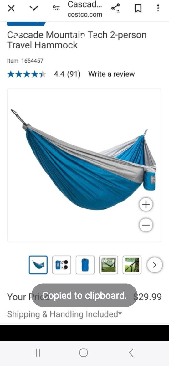 Cascade Mountain Tech 2-person Travel Hammock