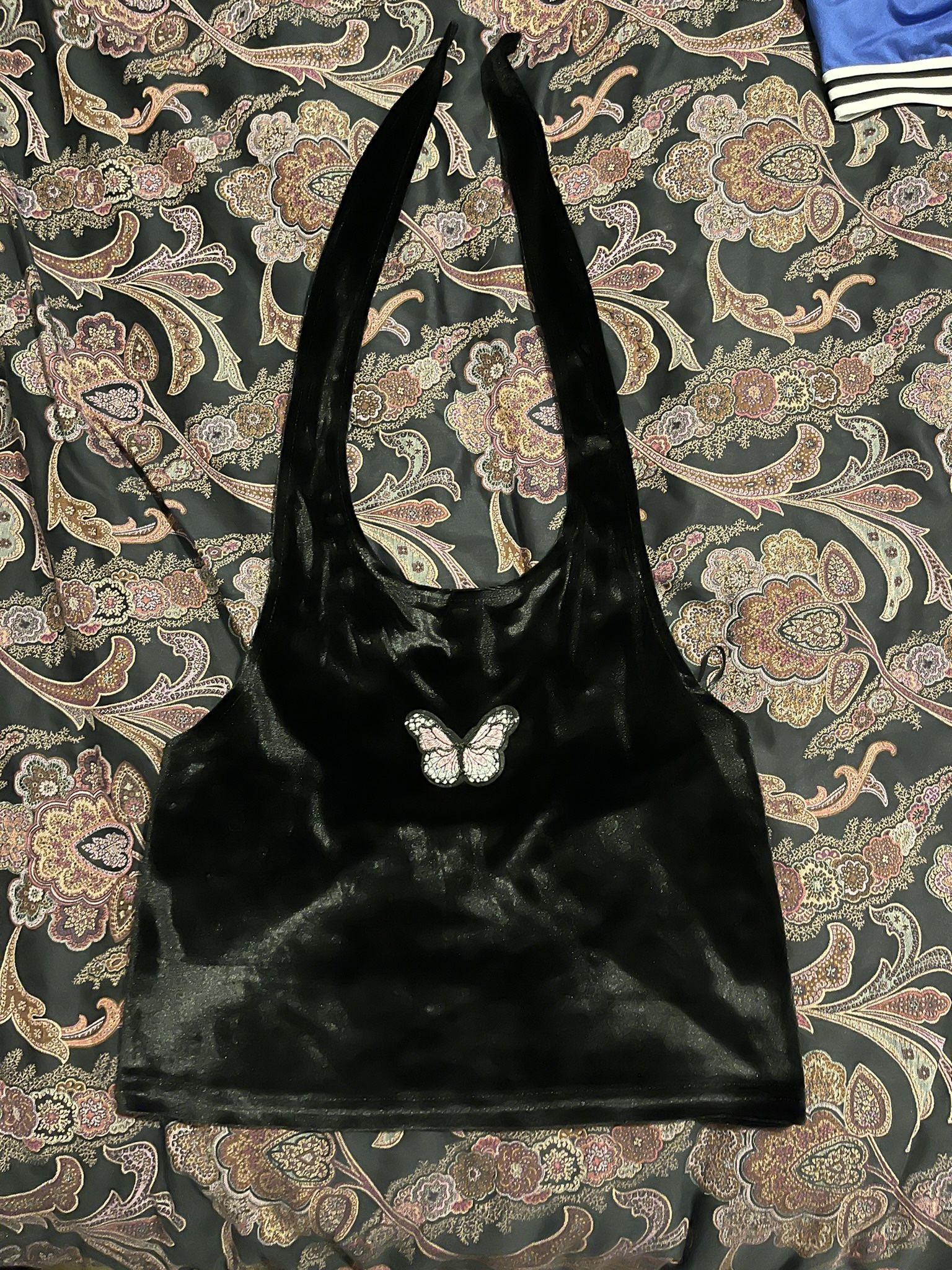 Black Butterfly Halter Top