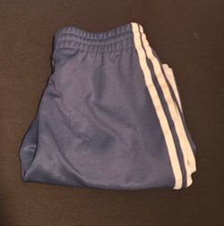 Blue track addidas triple white lines