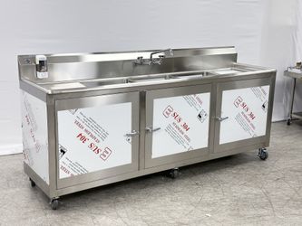 Portable sink 3 compartment 90 ins Hand wash Station PO90-3