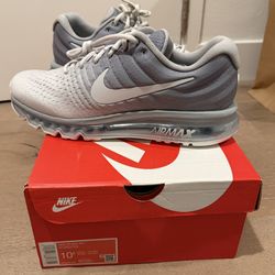 NEW: Nike Air Max 2017 Men’s 10.5 Light Bone/Matte Silver/Off White 849559-005
