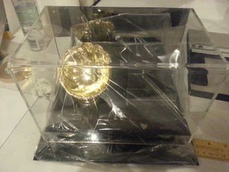 New Baseball card and ball display case w mirror