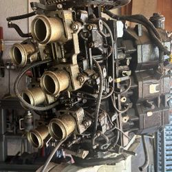 2001 Evinrude Ficht 225 Power Head And Lower Frame With Trim