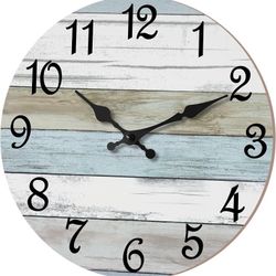 Clock -Wooden Rustic Farmhouse Clock 