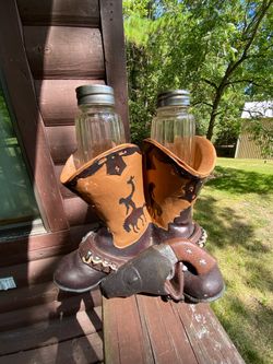 Cowboy Boot Salt and Pepper Shaker Set