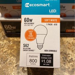 Eco Smart 60w LED Replacement Bulbs/ 18 Count