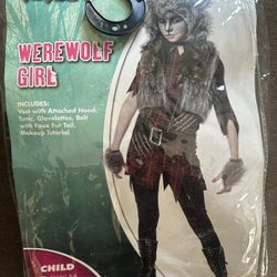 Werewolf Girl Costume Size L Only Missing Gloves 