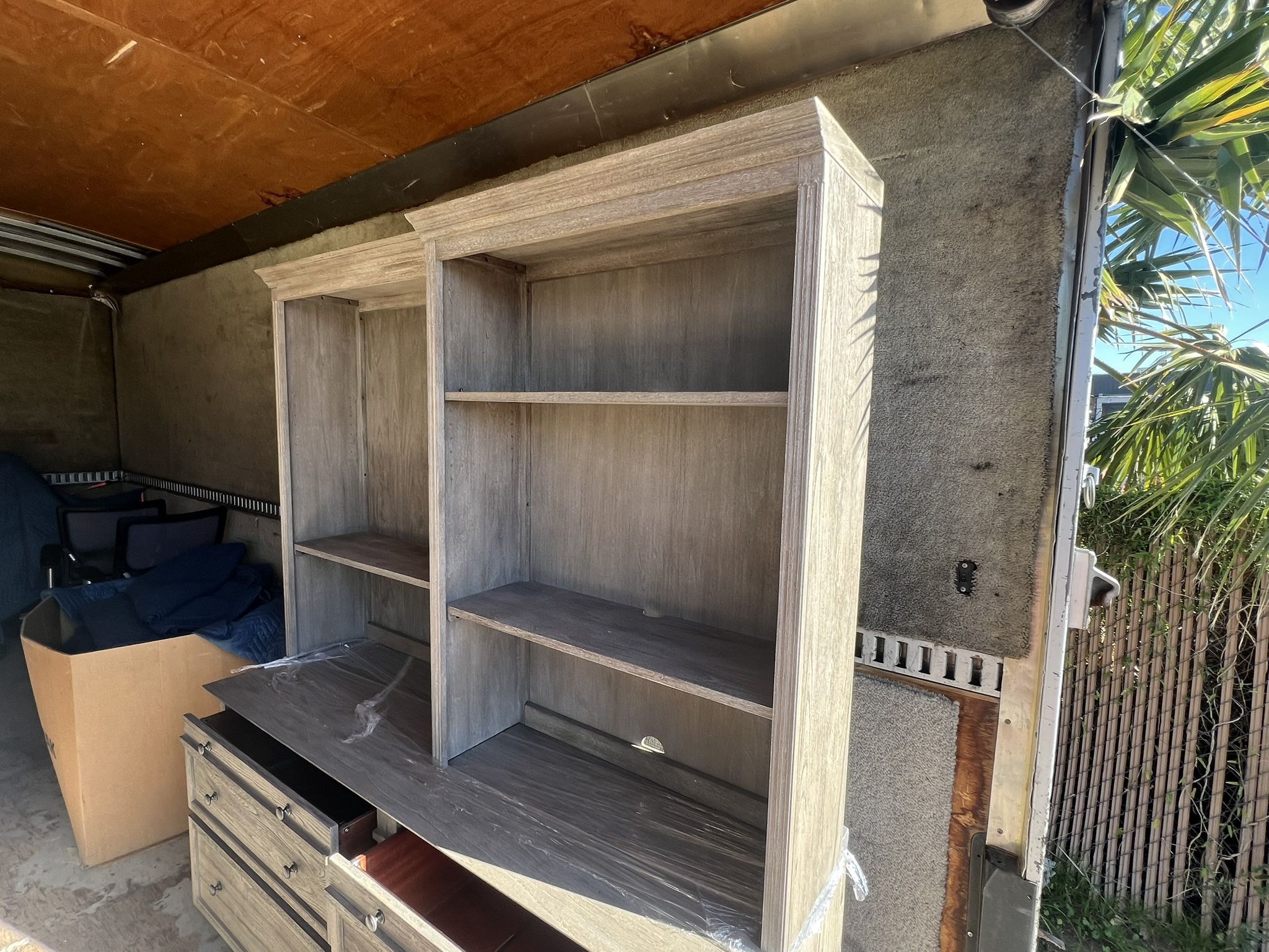 Four Drawer File Cabinet With Two Book Cases