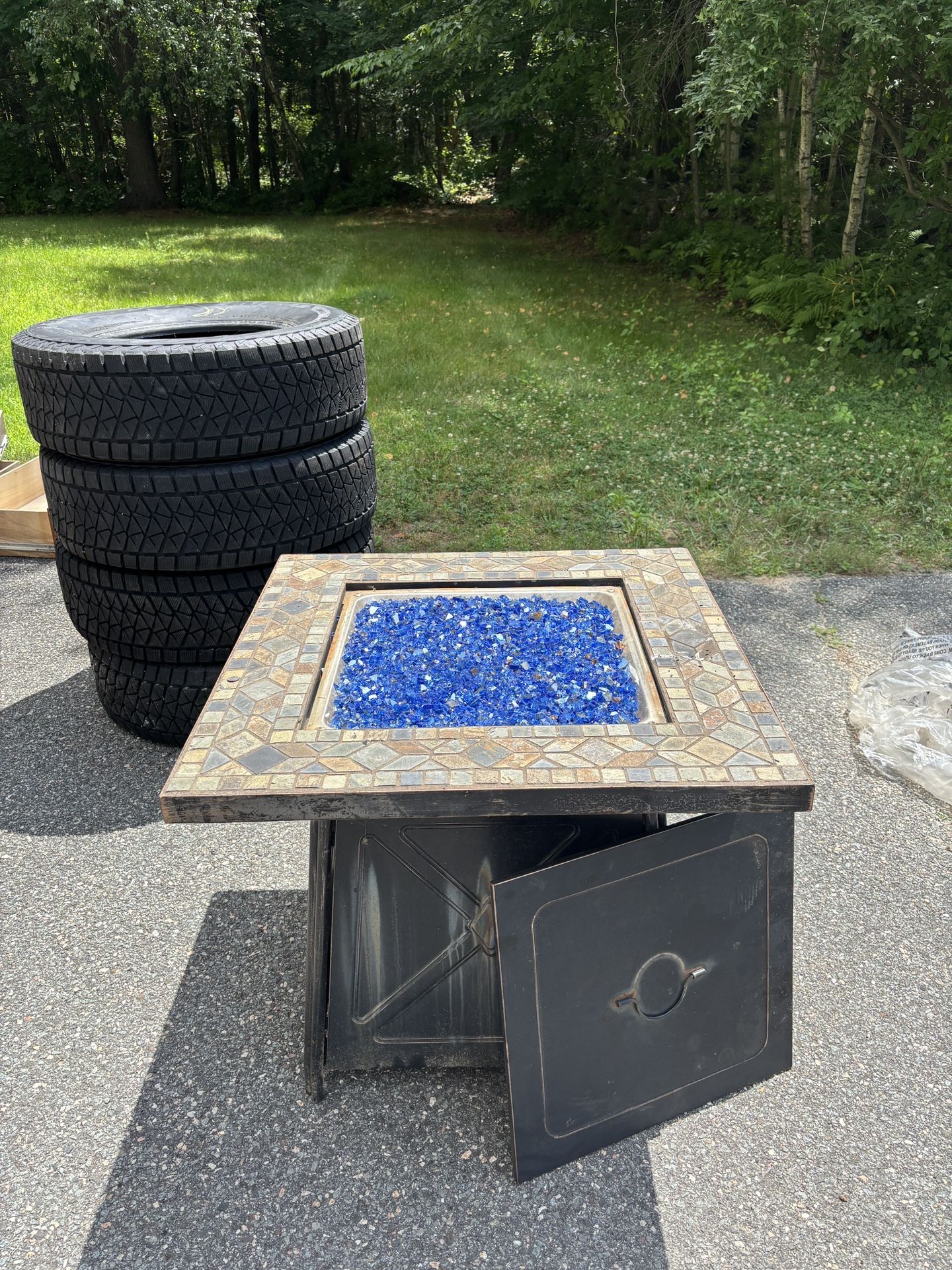 Propane Glass Firepit