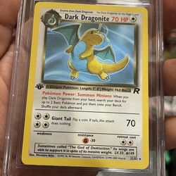 Pokemon Dark Dragonite 1stEd Cgc 8.5 Graded