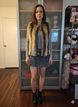 GLAMSIA Faux Fur Vest for Men Or Women Waterproof & Abrasion-resistant