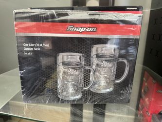 Snap-On Custom Glass Stein Mug Set 