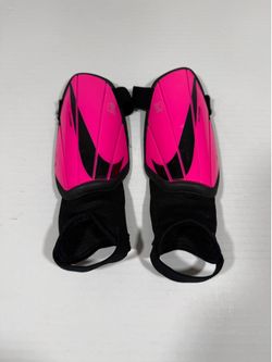 Nike pink & black adjustable shinguards youth size small soccer