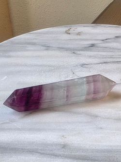 4.5" Approximately Fluorite Double Points Reactive With UV Lights