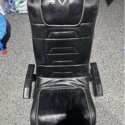 Gaming Floor Chair w/ Built-In Speakers (No Cords) – Black Recliner