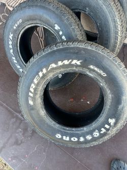 Firestone, size 14,  w/80% left of thread… Set of four