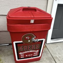 Vintage garbage can 49ers