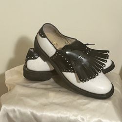 Kow Hoo Bespoke Spectator Wingtip Golf Shoes (Size 9B)