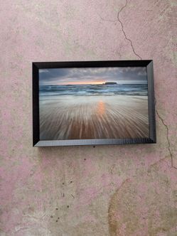 Framed Beach Sunset Landscape Photo Print