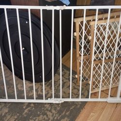 White metal safety gate