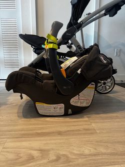 Chico double stroller with car seat