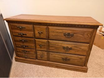 Solid Wood Dresser With Matching Mirror Set $275OBO