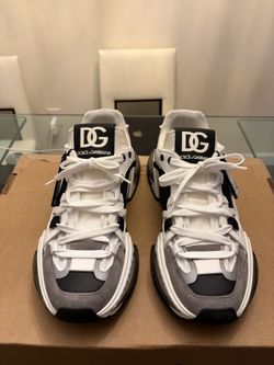 Dolce & Gabbana Airmaster Panelled Lace-Up Sneakers White/ Grey/ Black Size 45