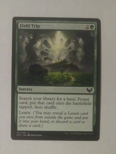 2021 MTG Field Trip #131 Sorcery Forest STX Magic The Gathering Card Game Wizards Of The Coast Collectible