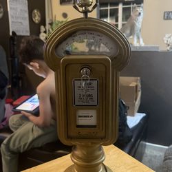 Vintage brass Duncan miller parking meter table lamp