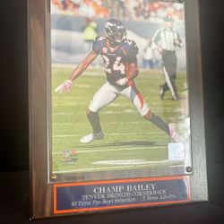 Champ Bailey Denver Broncos Framed Plaque – Authentic NFL Licensed Collectible