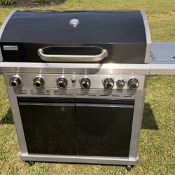 New 2-in-1 Propane Grill & Griddle Combo – 6 Burner BBQ, 42,000 BTU Outdoor Gas Grill