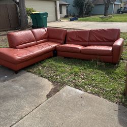 Natuzzi italian leather sectional