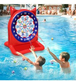 47 Inch Large Inflatable Dart Board Pool Toys Games with 12 Balls Swimming Pool Water Game for Teens Adults Pool Backyard Beach Outdoor Summer Water T