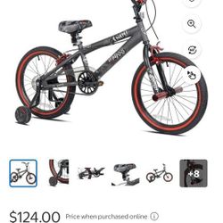 BRAND NEW KENT 18 IN. W TRAINING WHEELS AND HELMET