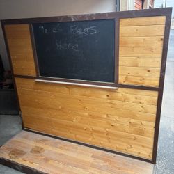 Wood Room/classroom divider With Chalkboard 
