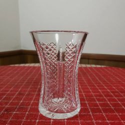 Large Waterford Irish Crystal Flower Vase Mint Condition Gothic Etching