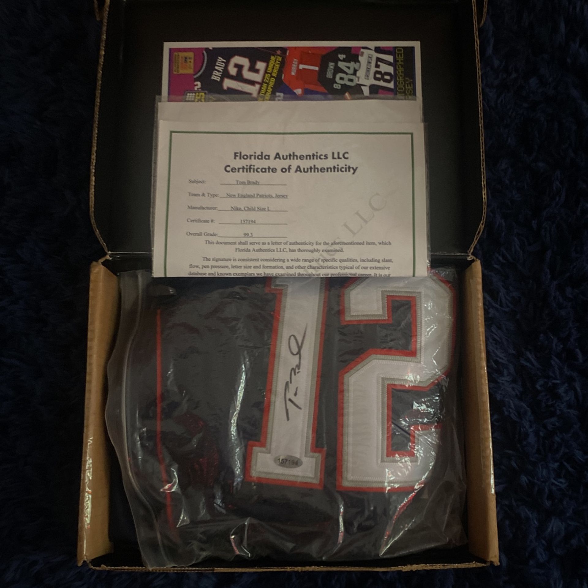 Tom Brady Signed Jersey W/COA Early Years Auto New England Patriots