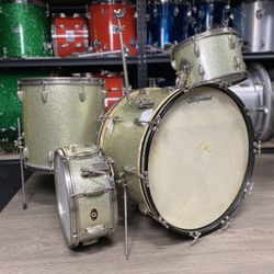 Slingerland Gene Krupa Deluxe Radio King Ensemble Sparkling Silver Pearl - 1950s