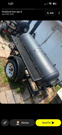 Pull behind grill