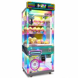 Premium Rainbow LED Claw Machine 360° Surround Lights Commercial Arcade Crane Game