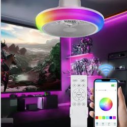 Ceiling Smart Fan color Changing Lights 