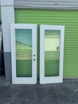 Exterior full glass French door set 64x78.5